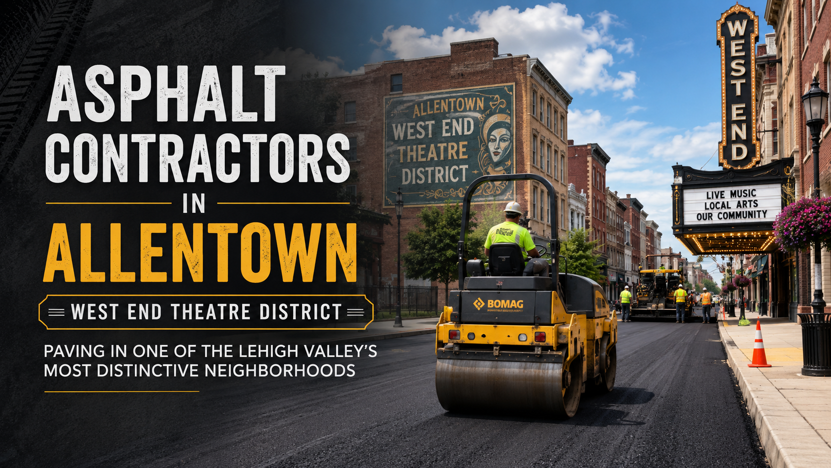 Asphalt Contractors in Allentown West End Theatre District: Paving in One of the Lehigh Valley's Most Distinctive Neighborhoods